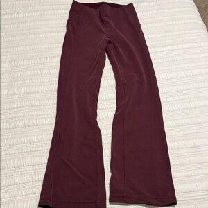 Lululemon Athletica Maroon Ribbed Flare Pants
